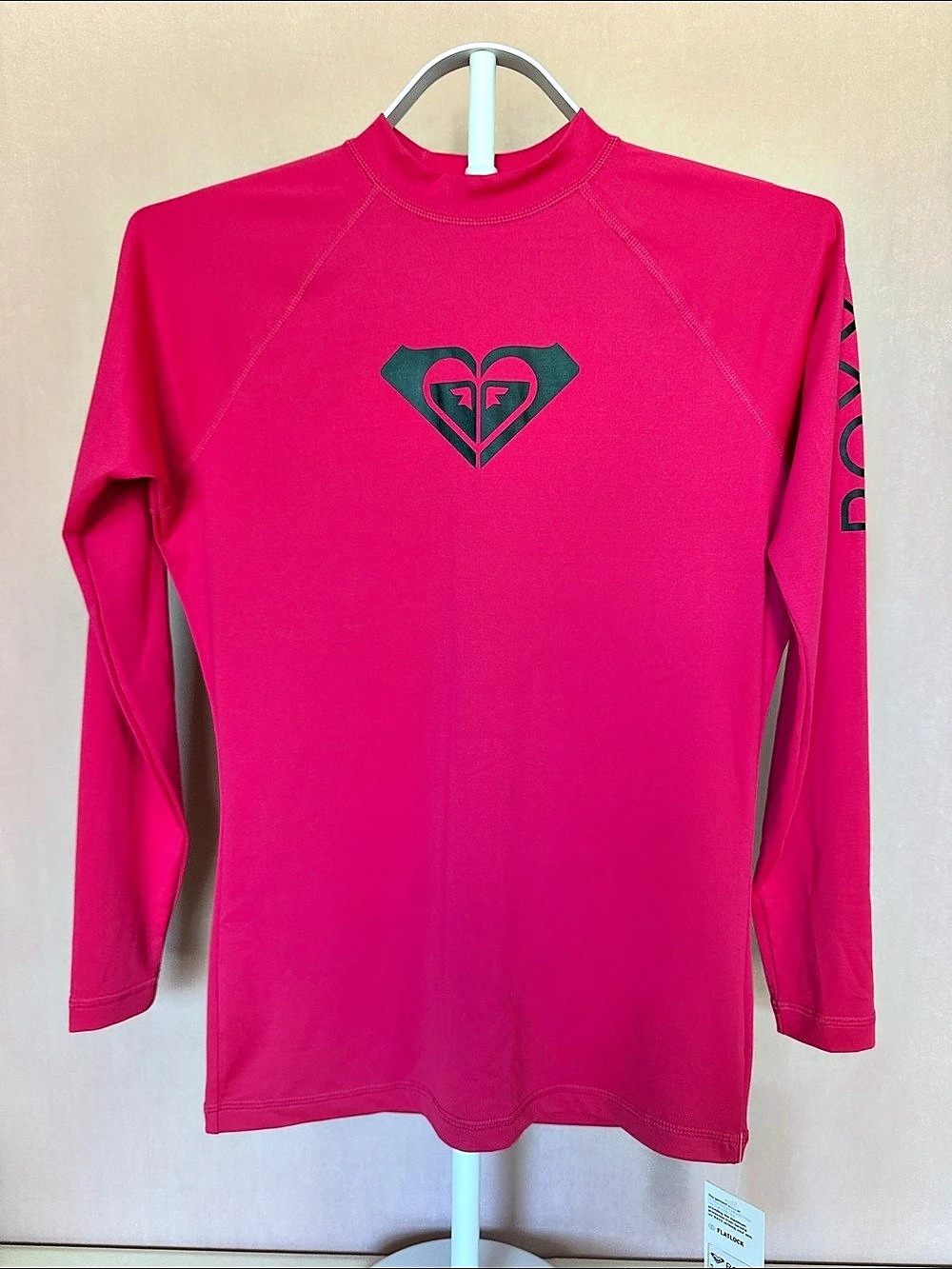 Roxy Whole Hearted Long Sleeve Rashguard UPF 50+ Pink XL